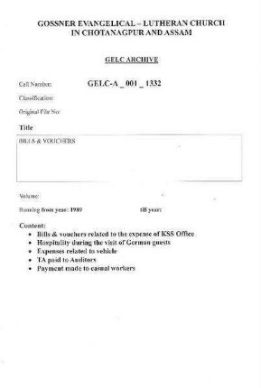 BILLS & VOUCHERS