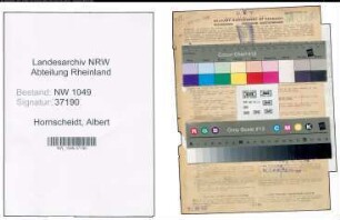 Entnazifizierung Albert Hornscheidt , geb. 23.03.1895 (Postbeamter)
