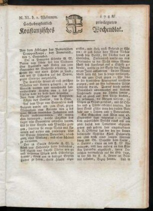 N. XL. d. 1. Weinmon. 1788. - N. XLIIII. d. 29.Weinm. 1788.