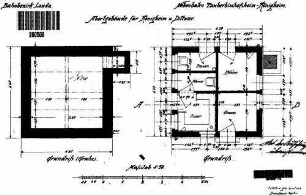 Dittwar: Empfangsgebäude Abortgebäude Grundrisse