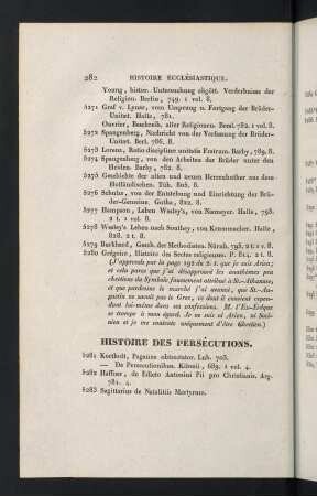282-309, Histoire des Persécutions - Droit ecclésiastique