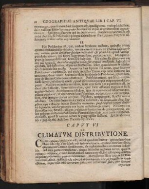 Caput VI. De Climatum Distributione