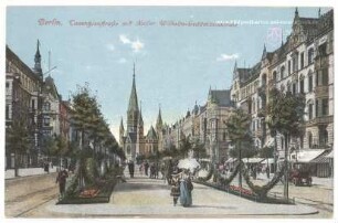 Berlin. Tauentzienstraße mit Kaiser Wilhelm-Gedächtniskirche