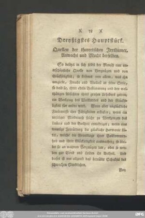 Dreyßigstes Hauptstück. Quellen der theoretischen Irrthümer. Anwachs und Macht derselben.