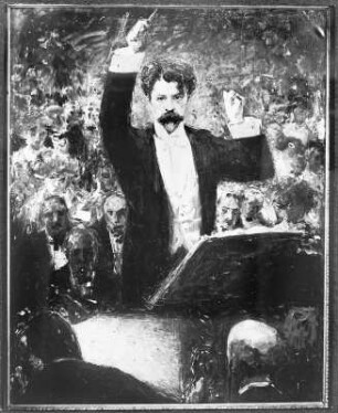 Nikisch, Arthur : Robert Sterl. Bildnis Prof. Nikisch Gewandhauskonzert. 1910