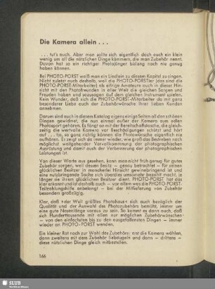 Die Kamera allein ...