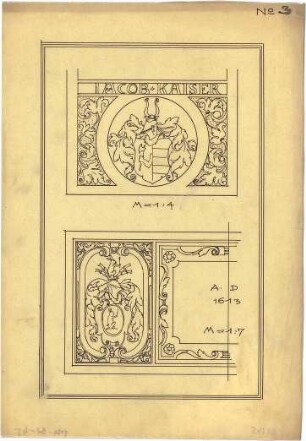 Pfann, Paul; Übungsblätter zur Perspektive - zwei Ornamente (Ansicht)