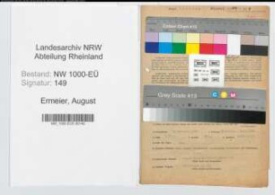 Entnazifizierung August Ermeier, geb. 25.12.1902 (Krankenkassenangest.)