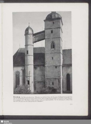 Dettelbach. Die Türme der Pfarrkirche