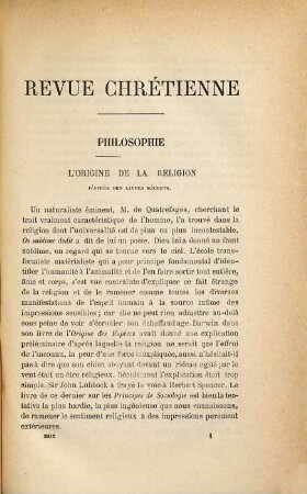 Revue chrétienne. 29. 1882