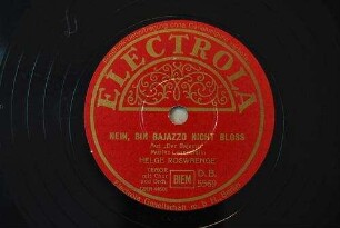 Nein, bin Bajazzo nicht bloss : aus "Der Bajazzo" / Musik: Leoncavallo