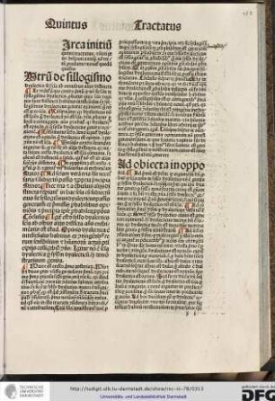 Quintus tractatus