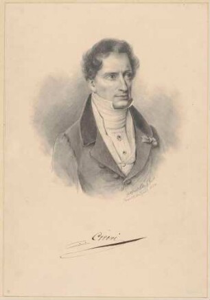 Bildnis Cicéri, Pierre-Luc-Charles (1782-1868), Maler, Bühnenbildner, Graphiker