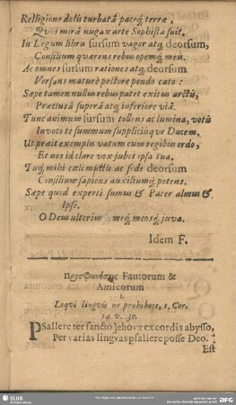 Prosphōnēseis Fautorum et Amicorum