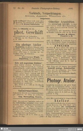 Verkäufe, Verpachtungen