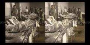 Krankenzimmer mit Verwundeten im Lazarett, Focsani