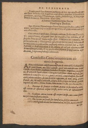 Confessio Concionatorum civitatis Bremensis.