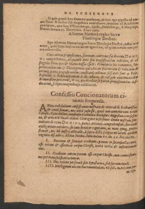 Confessio Concionatorum civitatis Bremensis.