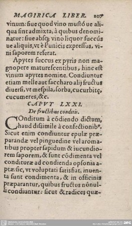 CAPUT LXXXI. De fructibus conditis.