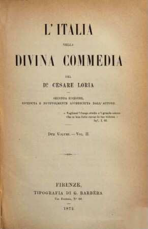 L' Italia nella Divina Commedia. 2