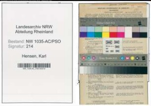 Entnazifizierung Karl Hensen , geb. 01.10.1913 (Kaufmaennischer Angestellter)
