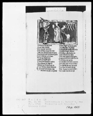 Rudolf von Ems, Weltchronik — Gideons Opfer, Folio 174verso