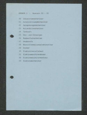 Ordner 3: Nummern 20-33