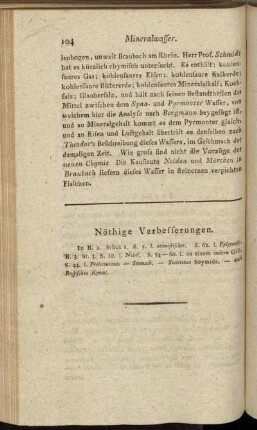 Nöthige Verbesserungen.