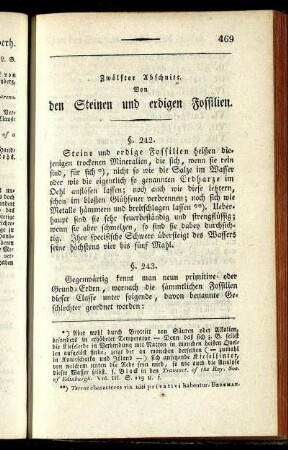 Zwölfter Abschnitt. Von den Steinen und erdigen Fossilien