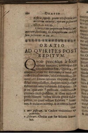 Oratio Ad Quirites Post Reditum