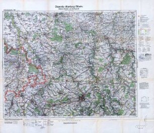 Reichskarte: Einheitsblatt 100 (1cm-Karte) Chemnitz-Altenburg-Döbeln. Mittleres Mulden- und Zschopautal