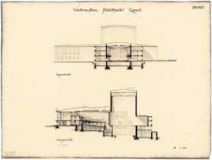 Staatstheater Kassel: Längsschnitt, Querschnitt 1:200