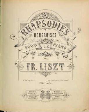 Rhapsodies hongroises : pour le piano, 9. Le carneval de Pesth