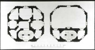Hellhaus: Grundriss des Erd- und ersten Obergeschosses : Moritzburg. Hellhaus: Grundriss des Erd- und ersten Obergeschosses. Aus: Gurlitt, Bau und Kunstdenkmäler, Heft 26, Dresden 1904