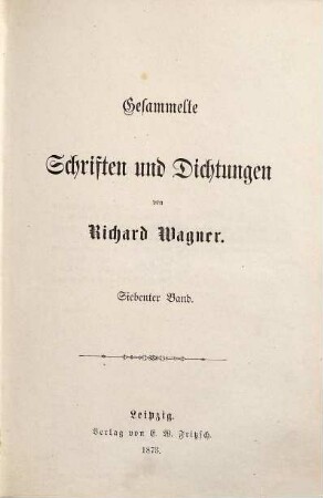 Gesammelte Schriften und Dichtungen, 7