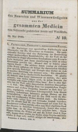 14. Mai 1840. No 10.