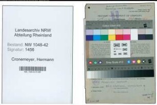Entnazifizierung Hermann Cronemeyer , geb. 09.10.1907 (Versicherungsangestellter)