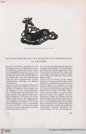 42: Die Neueinrichtung des Museums für Völkerkunde in München