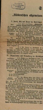 Statut der Süddeutschen allgemeinen Hagelversicherungs-Gesellschaft