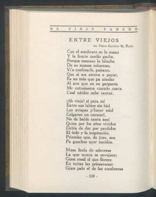 Entre viejos : Al viejo Calixto El Ñato