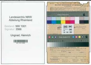 Entnazifizierung Heinrich Ungnad, geb. 20.04.1914 (Dentist)