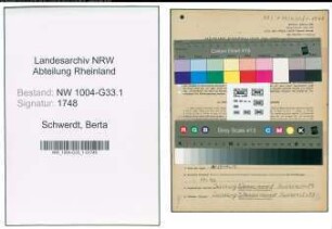Entnazifizierung Berta Schwerdt , geb. 20.01.1913 (Lehrerin)