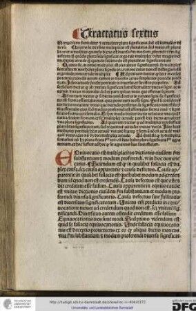 Equivocatio est multiplicitas dictionis eiusdem secundum substantiam et modum proferendi...