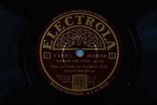 Requiem : Requiem und Kyrie; (1. Teil) / Verdi