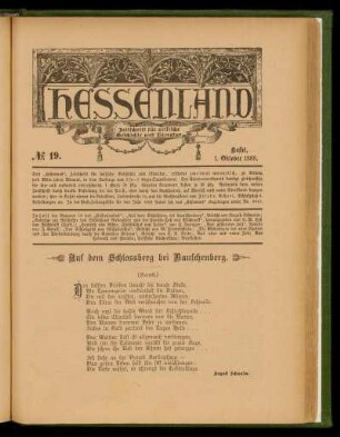 No. 19, 1. Oktober 1888
