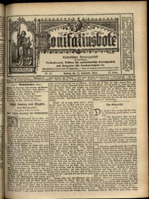 Erste Ausgabe vom Sonntag, den 23. November 1913.
