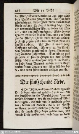 Die fünfzehende Rede