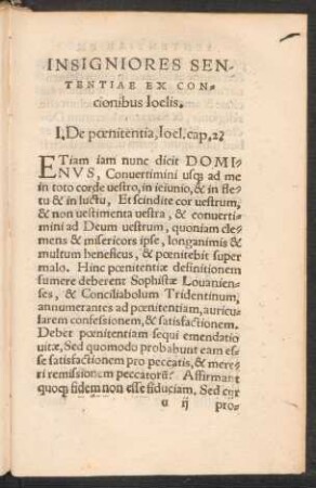Insigniores Sententiae Ex Concionibus Ioelis.