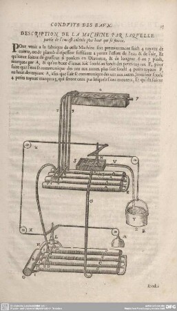 DESCRIPTION DE LA MACHINE PAR LAQUELLE partie de l' est enlevee plus haut que sa source.