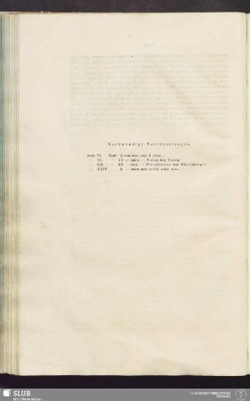 Nothwendige Verbesserungen